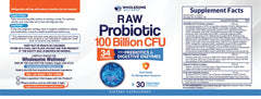 Close up view of Wholesome Wellness probiotic capsule for daily use