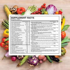 Wholesome Wellness Whole-Food ingredients blend showcasing natural nutrition