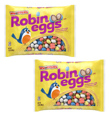 Whoppers Robin Eggs bag front with pastel speckled eggs, perfect for sharing at gatherings.