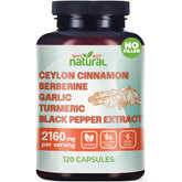 Why Not Natural 5-in-1 cinnamon capsules bottle front – daily wellness