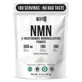 WHYZ Pure NMN powder packaging close-up shows clean ingredient profile