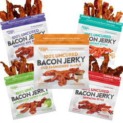 Wicked Cutz Bacon Jerky Variety Pack on display, ready for busy days.