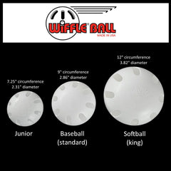 WIFFLE original ball 3-pack in poly bag for easy storage and quick setup
