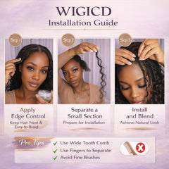WIGICD no-weft 20in bulk braiding hair for seamless braids.