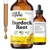 Wild & Organic Burdock Root Tincture bottle for daily antioxidant support