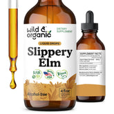 Wild & Organic Slippery Elm bottle for easy dosing and gentle support.