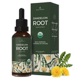 Wild Drops dandelion root tincture bottle supports liver health and daily wellness.