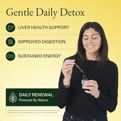 Wild Drops dandelion root tincture dropper enables quick, easy dosing.