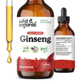 Wild & Organic Korean Panax Ginseng drops bottle for natural wellness