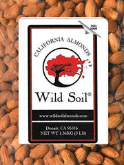 Wild Soil Terra Preta almonds closeup emphasizing protein and vitamin E richness