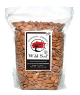 Wild Soil Terra Preta almonds in packaging showing eco-farmed quality and convenience