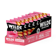Wilde Chips high-protein bite close-up with 10g protein per serving.