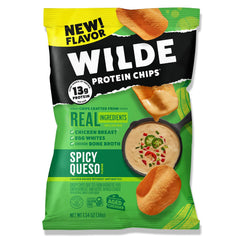 WILDE Protein Chips Spicy Queso pack for on-the-go protein.