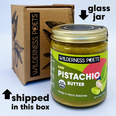 Wilderness Poets raw pistachios close-up – single-ingredient purity.