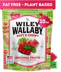 Wiley Wallaby licorice 10-ounce pack, soft and chewy for snacking.