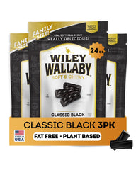Wiley Wallaby licorice 24oz classic bag showcases soft, chewy texture for a satisfying snack.