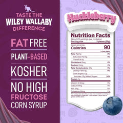 Wiley Wallaby licorice twists in resealable bag for on-the-go snacking.