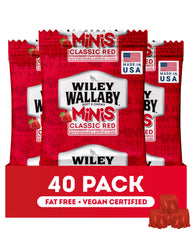 Wiley Wallaby mini licorice bites pack shot, convenient on-the-go treat.