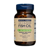 Wiley's Finest Wild Alaskan Fish Oil Easy Swallow Minis bottle pour facilitates easy serving.