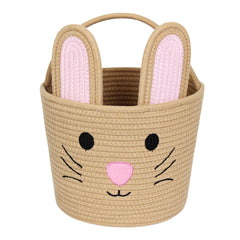 WILLITAT Easter basket for kids front view showing spacious interior.