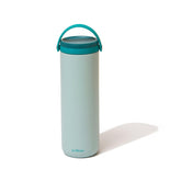 Willow breastmilk cooler teal exterior shows portable, durable stainless steel design.