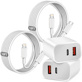 Willtop 20W dual-port charger front view for iPhone and iPad.
