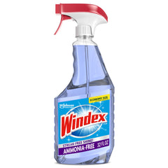 Windex Ammonia-Free Crystal Rain bottle ready to tackle streak-free glass surfaces.