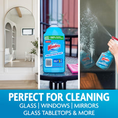 Windex bottle label highlights eco-claim and recycled materials