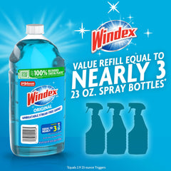 Windex refill 2L bottle with spray nozzle close-up
