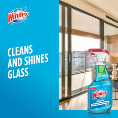 Windex streak-free glass cleaning for windows and mirrors.