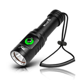 WINDFIRE TS08 underwater light beam improves visibility in murky water.