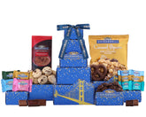 Wine Country Gift Baskets Ghirardelli tower gift presentation, gift-ready.