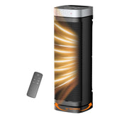 WINHL space heater front view showing compact 17-inch design for small rooms.