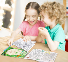 Winrain Easter Maze Book Set inside pages offering varied mazes for creative play.