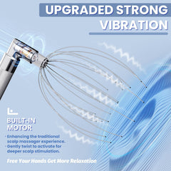 Winyoung head massager features 20 metal fingers for a spa-like tingling experience.