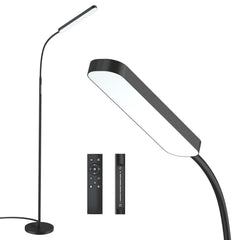 Wio-Mio floor lamp remote-control for easy dimming from across the room.