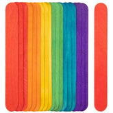 WISYOK 8-inch colored jumbo craft sticks on display for vibrant DIY projects