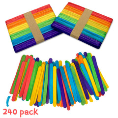 WISYOK rainbow-colored sticks ideal for kids' crafts and classrooms