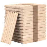 WISYOK wooden popsicle sticks with smooth birch surface, ideal for painting and crafting.