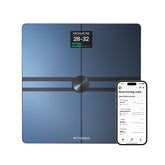 Withings Body Comp scale display shows weight and trends on screen