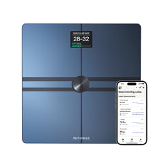 Withings Body Comp scale display shows weight and trends on screen