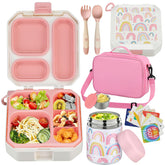 wiwens bento lunch box top view showing 5 compartments for organized kid meals