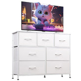 WLIVE 7-drawer dresser with wood top provides organized storage and a stylish surface.