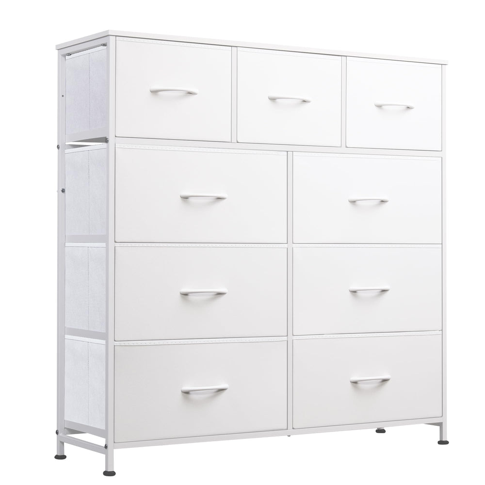 WLIVE 9-Drawer Dresser with wood top, ideal for organized bedroom storage.