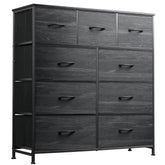 WLIVE 9-drawer dresser wood top close-up showing sturdy surface for lamps and daily items