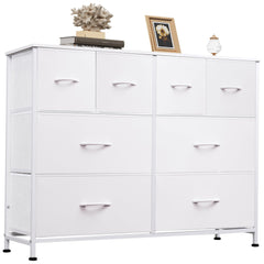 WLIVE dresser with 8 drawers offers wide fabric storage for wardrobes.