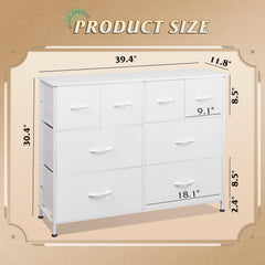 WLIVE dresser frame in steel delivers sturdy daily-use support.