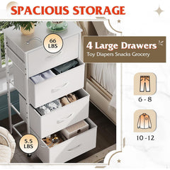 WLIVE dresser showcases sturdy steel frame supporting daily use.