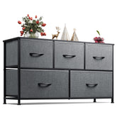 WLIVE dresser with wood-top display for decor and everyday access