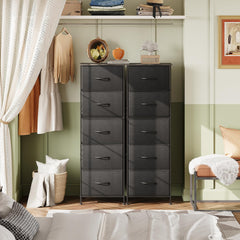 WLIVE Fabric Dresser fabric bins keep clutter hidden and organized